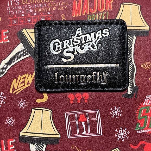 NEW A Christmas Story Leg Lamp Mini Backpack Loungefly Red Holiday Christmas Tag - Picture 2 of 12